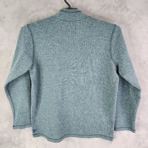 Mens Heathered Green Gap Pullover Sweater 1/4 Zip Long Sleeve Mock Neck Size L - Picture 8 of 11